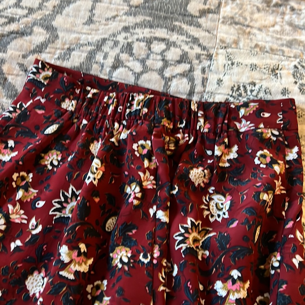 Veronica Beard Silk High Rise Floral Wide Leg Flare Pants Women’s Size 2 - Picture 10 of 10